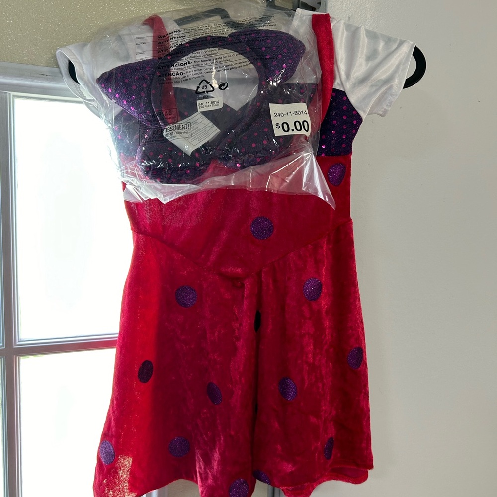 Lady bug halloween costume size S and XS